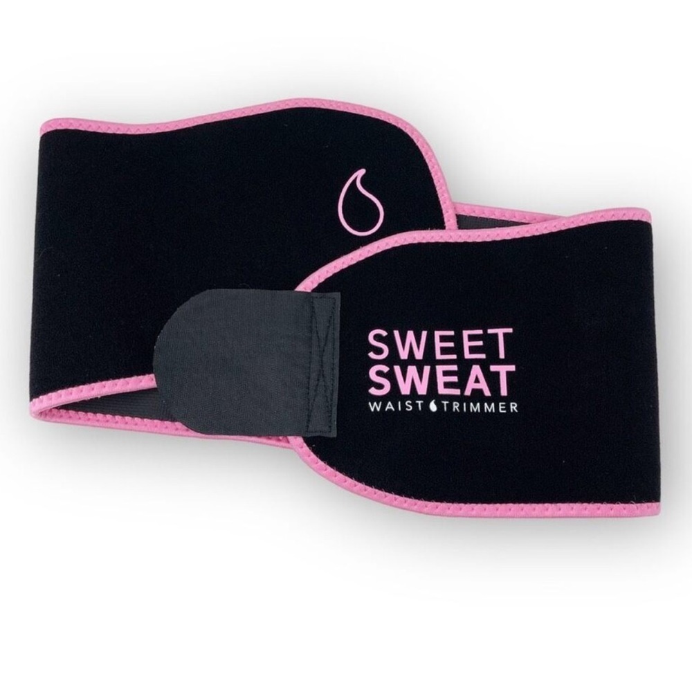 Sweet Sweat Black and Pink Waist Trimmer
